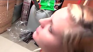 French blonde teen gets fucked in a backroom